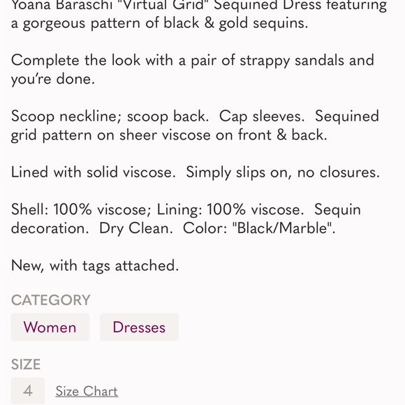 Yoana Baraschi Virtual Grid Sequined Dress, Black - Picture 6 of 6